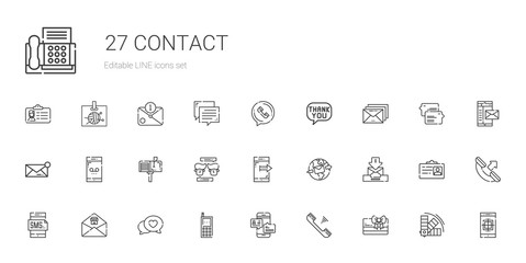 Fototapeta na wymiar contact icons set