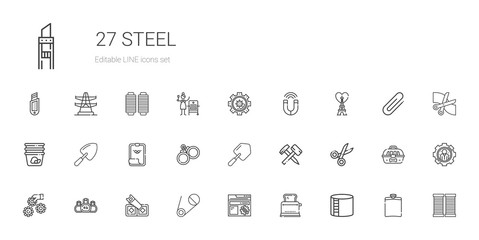steel icons set