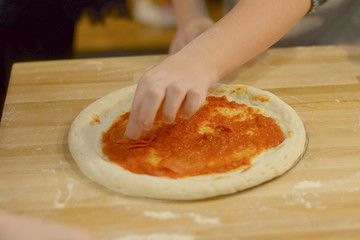  master class from the chef of pizza baking in the restaurant