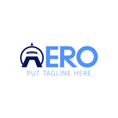 Aero logo template on white background - obrazy, fototapety, plakaty