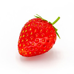 Fresh strawberries isolated on white background