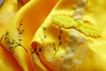 Close up knot button of traditional chinese dress.