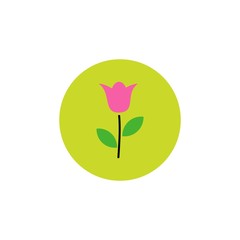 flower iconi the circle vector