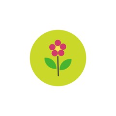 flower icon in circle vector