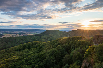 Sandstone rock formation Hohenstein in Germany