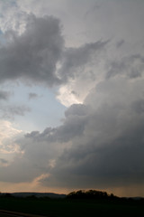 Obraz na płótnie Canvas Sturmwolken über der Landschaft