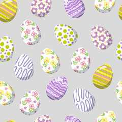 Beautiful seamless background with Easter eggs.