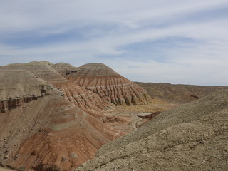 Цветные гора Актау в Казахстане.