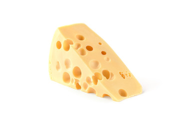 Cheese isolated on white background.