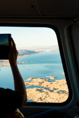 Fototapeta premium Grand Canyon at the Golden Hours (Helico view)