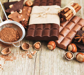 Chocolate and cocoa powder