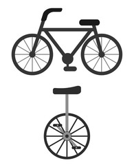 自転車と一輪車 © chapinasu