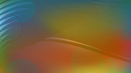 Color geometric gradient, futuristic background. Element of modern design wallpaper, background, packaging. Bright color lines, abstract shapes, dots.  Background in minimalist style.