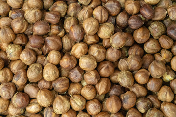 the texture of the hazelnuts