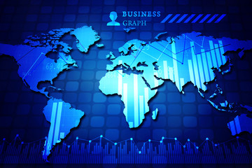 2d rendering Stock market online business concept. business Graph 