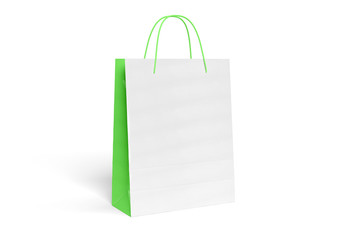 Blank shopping bag mockup isolated 3d rendering