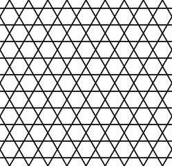 Seamless Japanese Pattern Kumiko For Shoji Screen In Black And White Color.