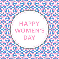 International Women's Day background vector. 8 March banner. Pastel design with modern abstract geometric pattern.