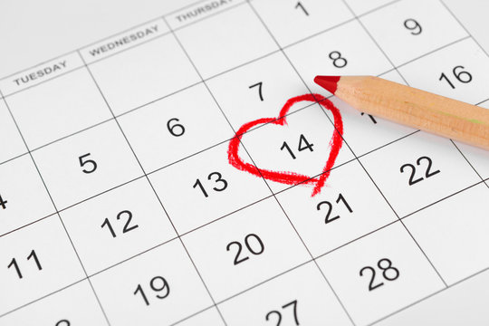 calendar with St. Valentine date