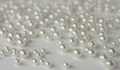 white pearl beads wedding background