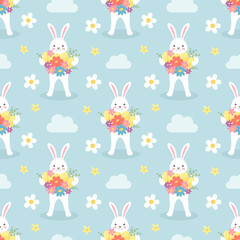 Seamless pattern Easter Bunny.