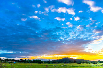 Scenery in the sunset