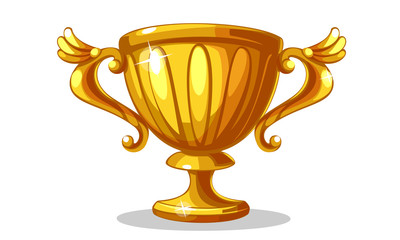Fototapeta na wymiar Champion gold cup vector illustration