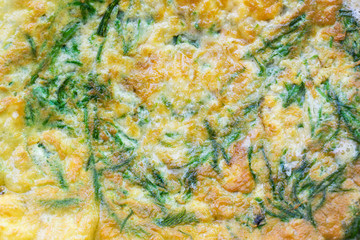 Obraz na płótnie Canvas Fried omelette with vegetables