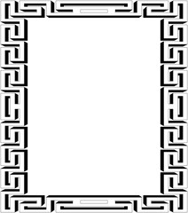 Vintage frame with geometric ornament. Template for your design