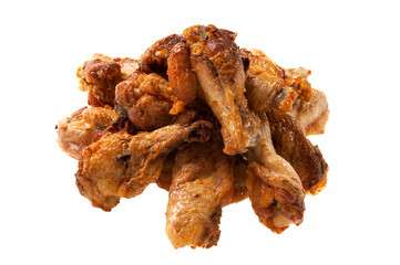 fried chiken wings isolated