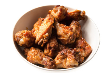 fried chiken wings on plate