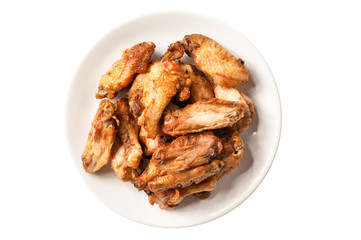 fried chiken wings on the plate