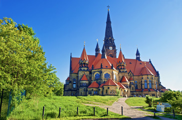 Fototapeta na wymiar View of Saint Martin church in Neustadt