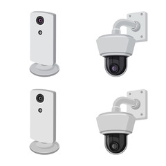 Vector design of cctv and camera icon. Collection of cctv and system stock vector illustration.