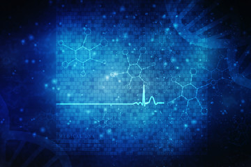 2D illustration medical structure background
