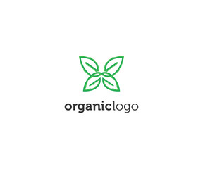 abstract organic logo design template