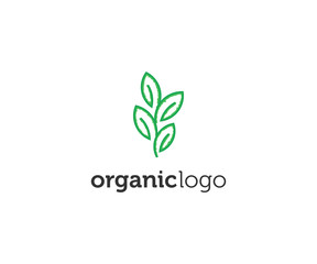 abstract organic logo design template
