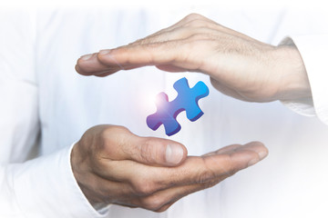 mani, sovrapposte,  puzzle, costruzioni, costruire