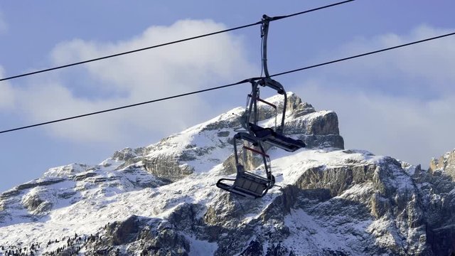 alpine, alps, badia, beautiful, cable, chair, chairlift, cold, Corvara, corvara in badia, dolomites, dolomiti, empty, europe, frozen, gardena, ice, italian, italy, landscape, lift, mountain, mountains