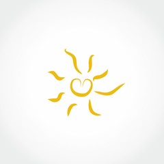 sun icon vector illustration