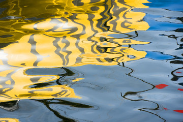 colorful reflections in the water