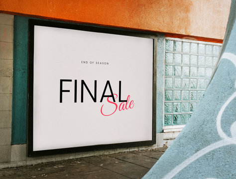 End Of Season Final Sale Board Mockup