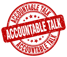 accountable talk red grunge stamp