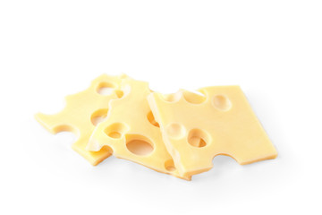 Cheese isolated on white background.