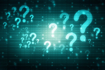 2d illustration question mark