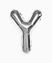 Capital letter Y silver balloon