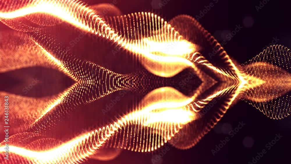 Poster 4k abstract looped backgrounds with luminous particles with depth of field. for holiday presentation