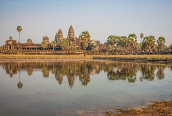 Obraz premium Angkor Wat, Cambodia - one the largest religious monument in the world, and the most famous landmark of the country