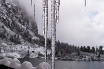 Icicle. Tatransky narodny park. Vysoke Tatry. Slovakia.
