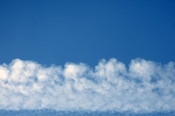 Abstract fluffy  cloud line in blue sky